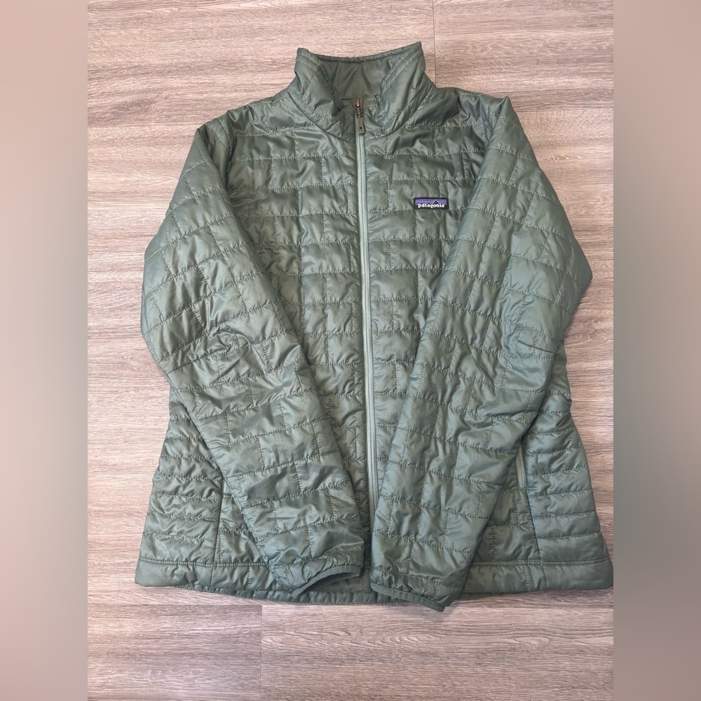 Womans Patagonia Nano Puffer Jacket - Full Zip - Colour Geen - Size X-Large